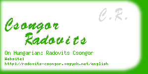 csongor radovits business card